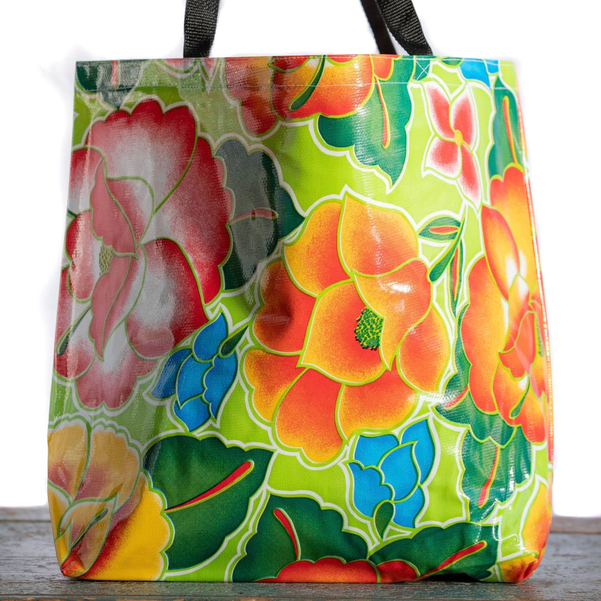 Large oilcloth hot sale tote bag