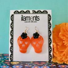 Load image into Gallery viewer, Papel Picado Sugar Skull Earrings