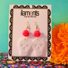 Load image into Gallery viewer, Papel Picado Sugar Skull Earrings