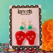 Load image into Gallery viewer, Papel Picado Sugar Skull Earrings